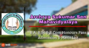 Read more about the article Acharya Sukumar Sen Mahavidyalaya Admission 2021 & Merit List Download – Honours and Pass Course