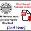 WBNC GNM 2nd Year Question Papers PDF Download