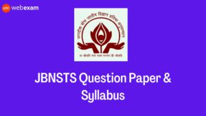 Read more about the article JBNSTS Scholarship Syllabus 2024, Best Books & Previous Years Question Paper Download