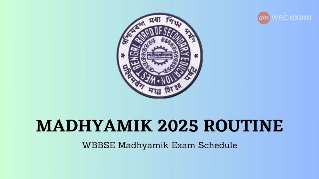 WBBSE Madhyamik Routine 2025: Download West Bengal 10th Exam Routine